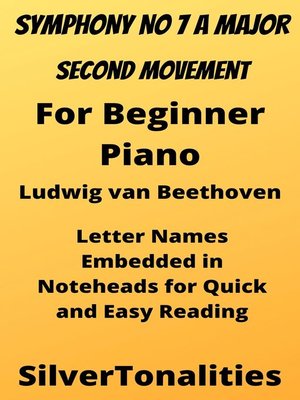 cover image of Symphony Number 7 in a Major 2nd Mvt Beginner Piano Sheet Music